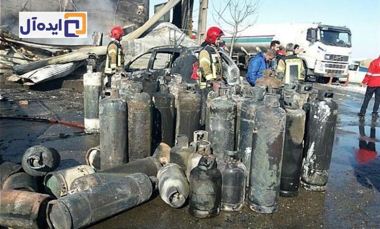 انفجار در کارگاه شارژ LPG (گاز مایع) در شیراز